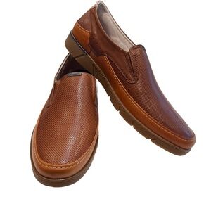 NEW! Fluchos Barry Men’s Brown Leather Loafers W/ Dynergy Max Tech. US 10 EU 44